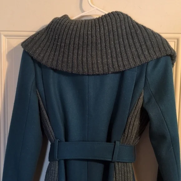Elevenses by Anthropologie Wool Blend Jacket - Vibrant Teal Green - Picture 11 of 16